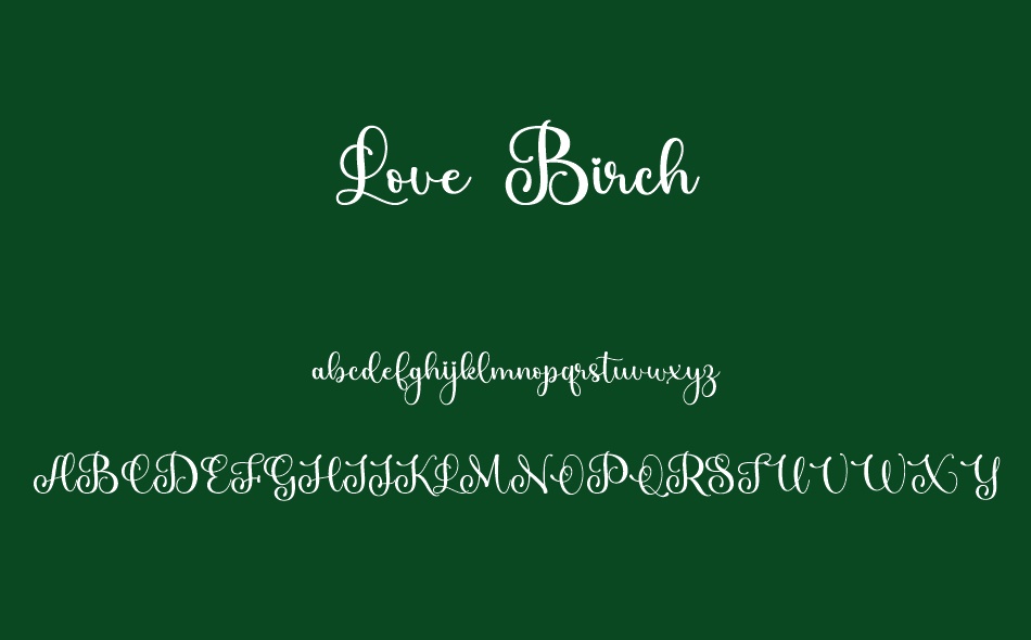 Love Birch font