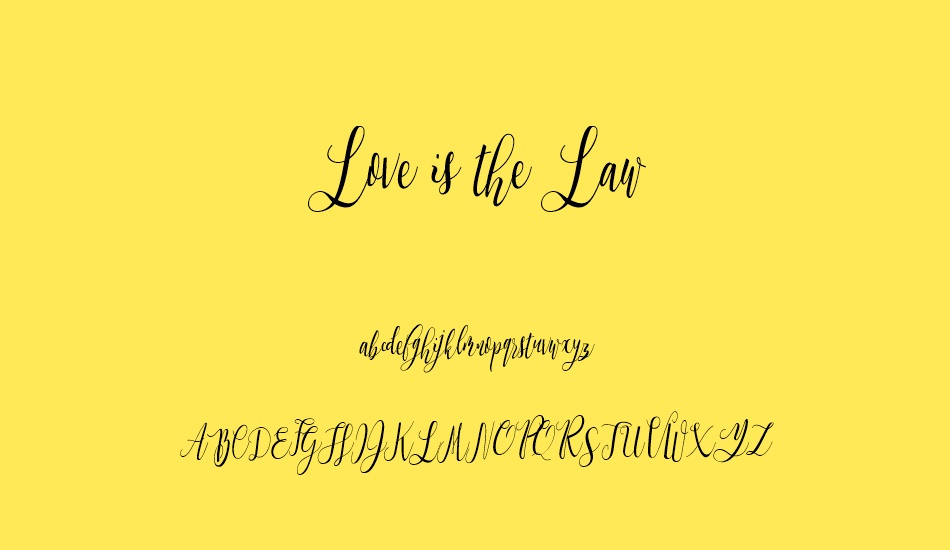 love-is-the-law-personal-use font