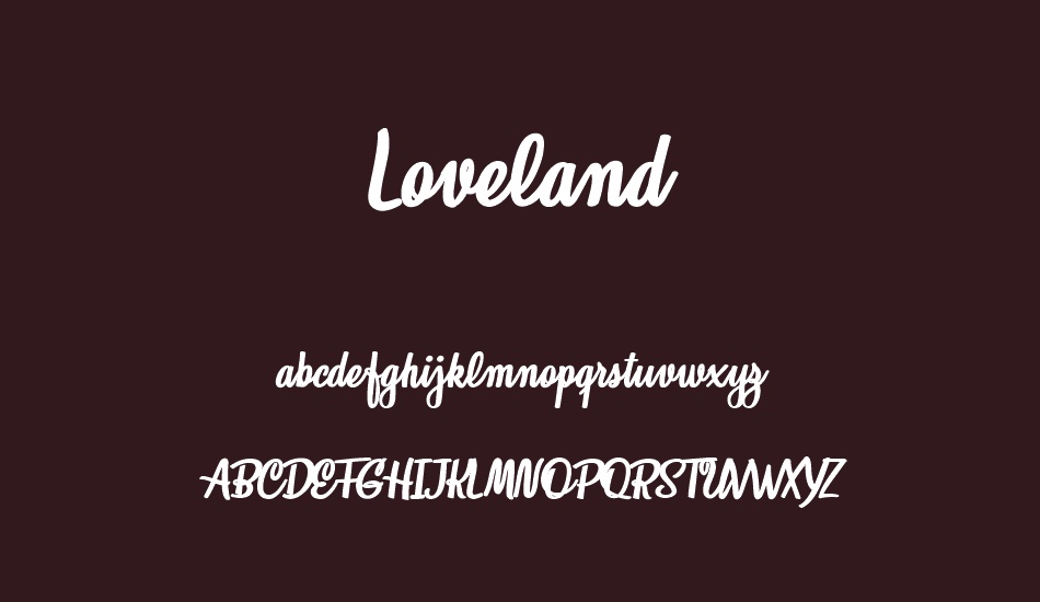 loveland-personal-use font
