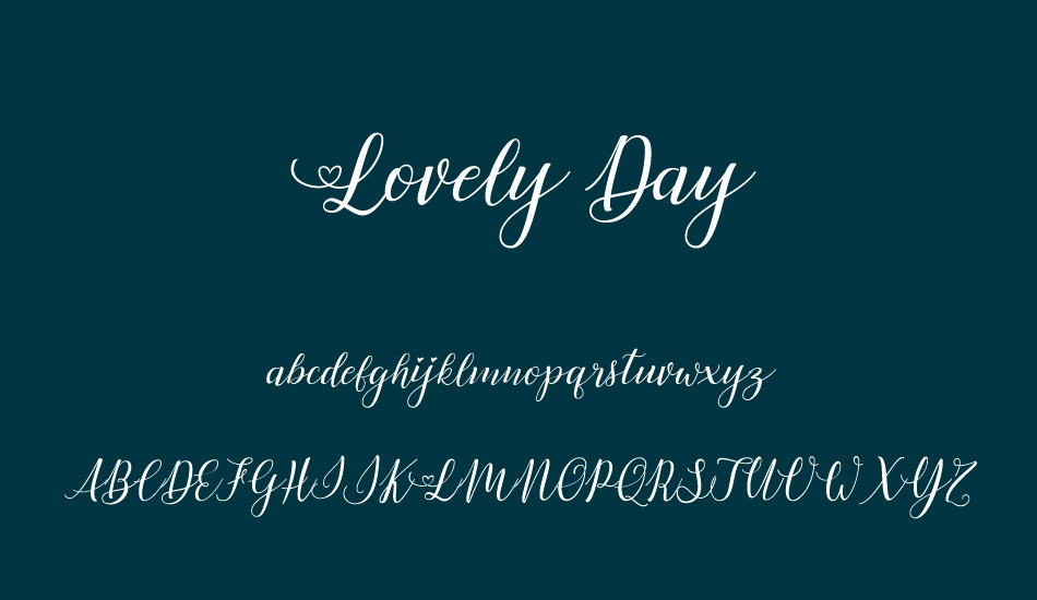 lovely-day-personal-use font