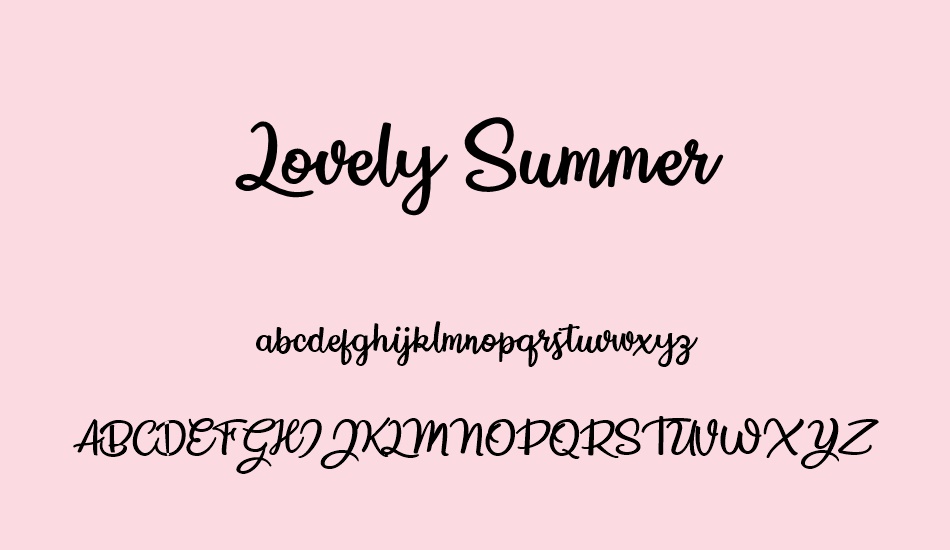 lovely-summer-personal-use font