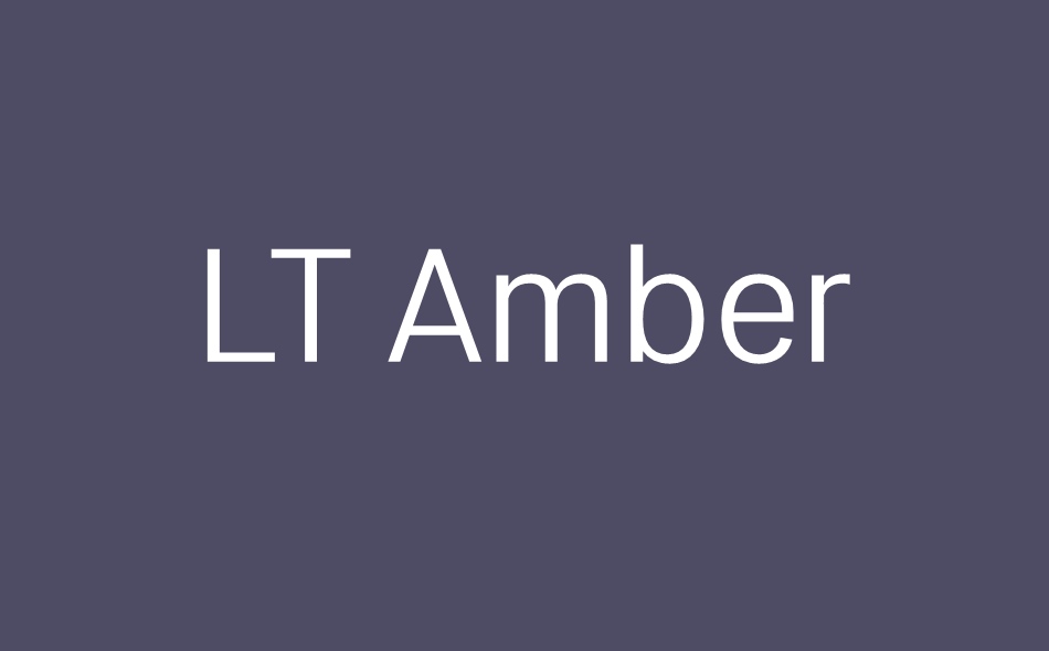 LT Amber font big