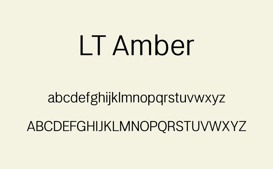 LT Amber font