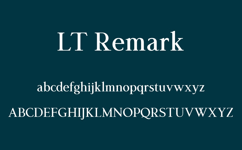 LT Remark font