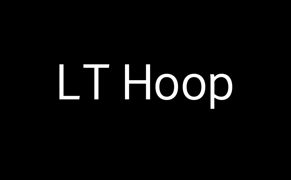 LT Hoop font big