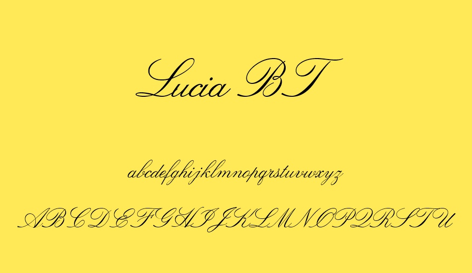 lucia-bt font