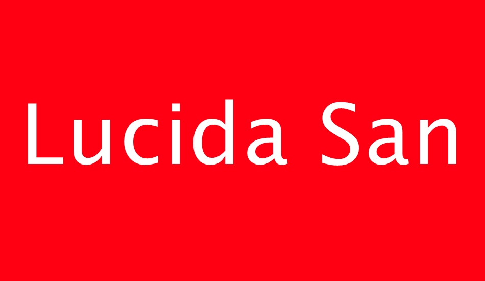 lucida-sans font big