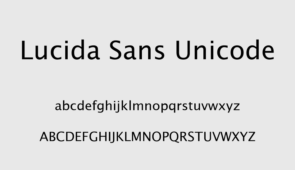 lucida-sans-unicode font