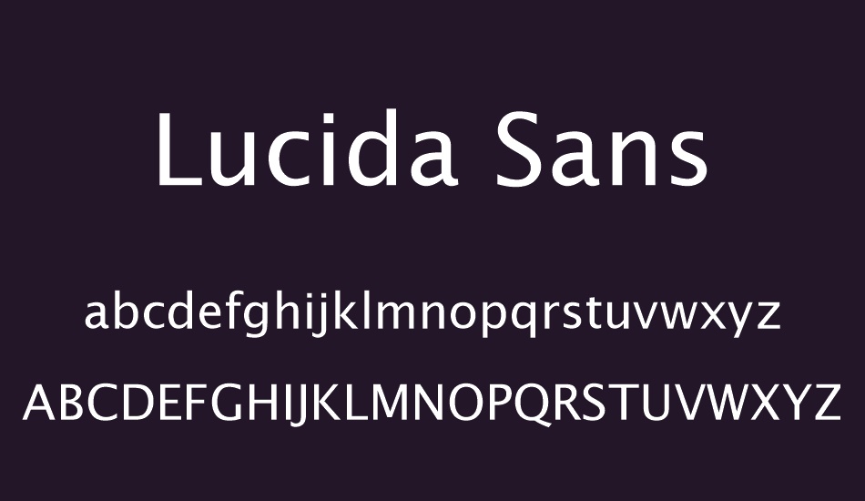 lucida-sans font