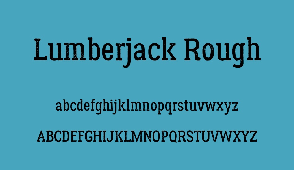 lumberjack-rough font
