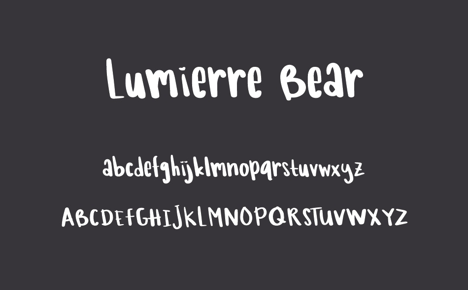 Lumierre Bear font