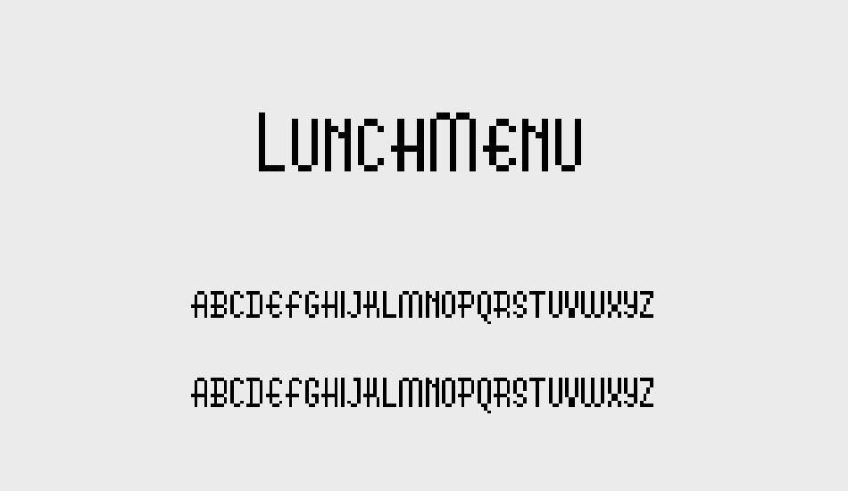 lunchmenu font