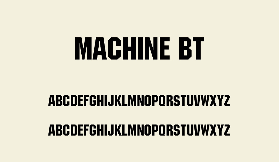 machine-bt font