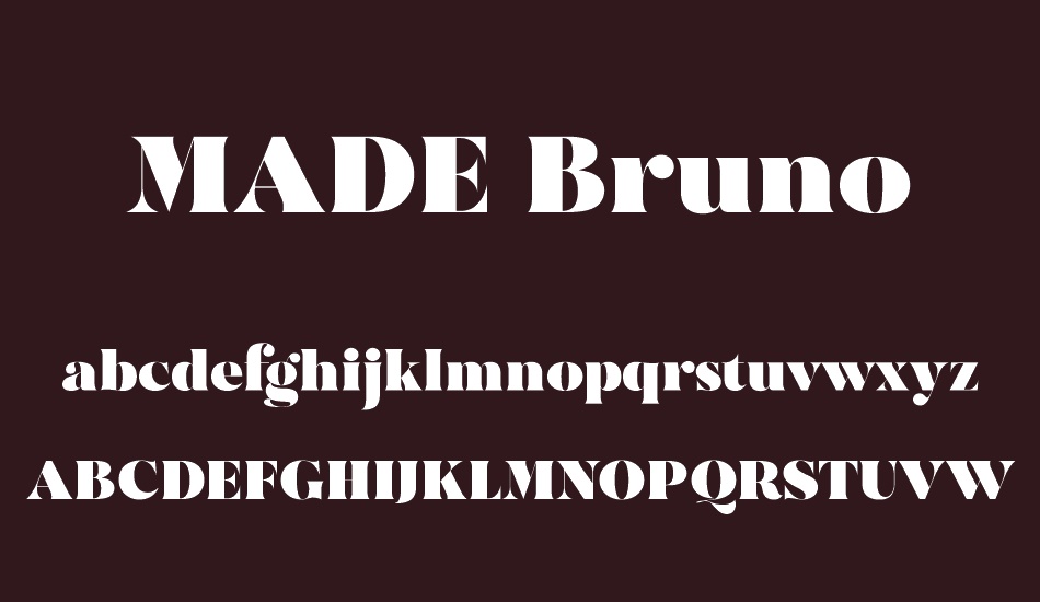 made-bruno font