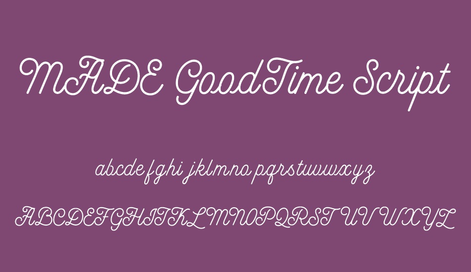 made-goodtime-script font