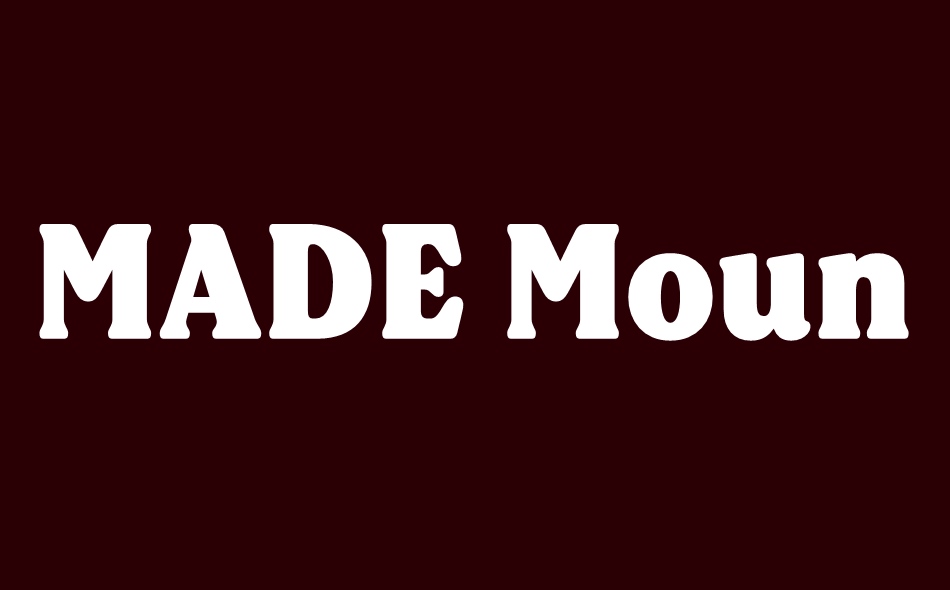 MADE Mountain font big