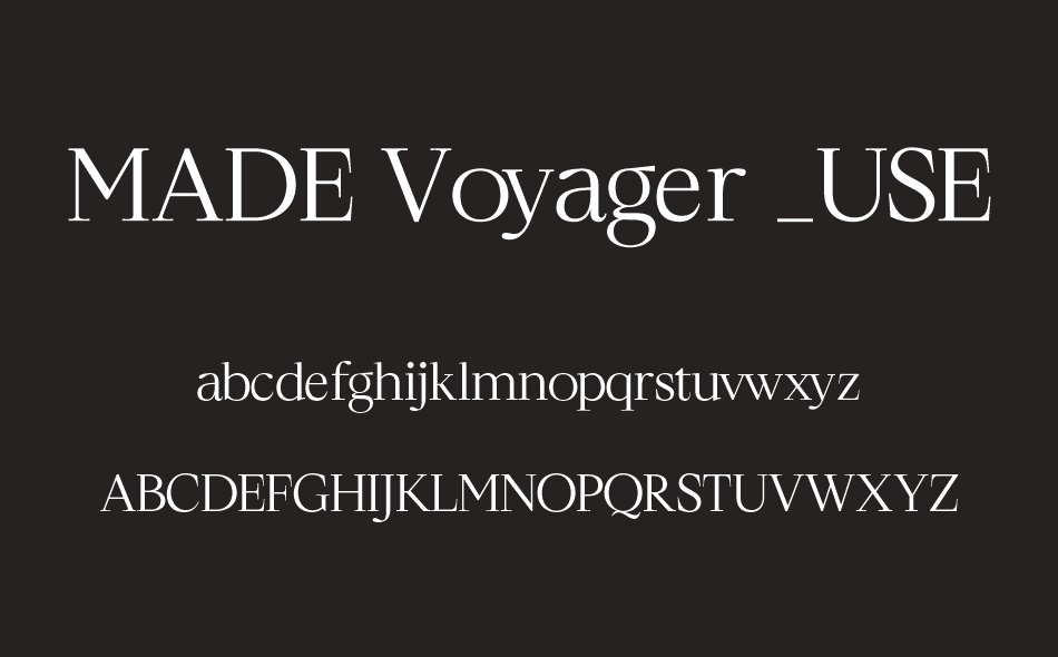 MADE Voyager font