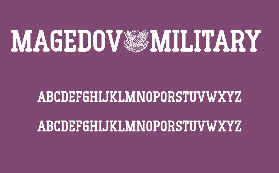 Magedov Military font