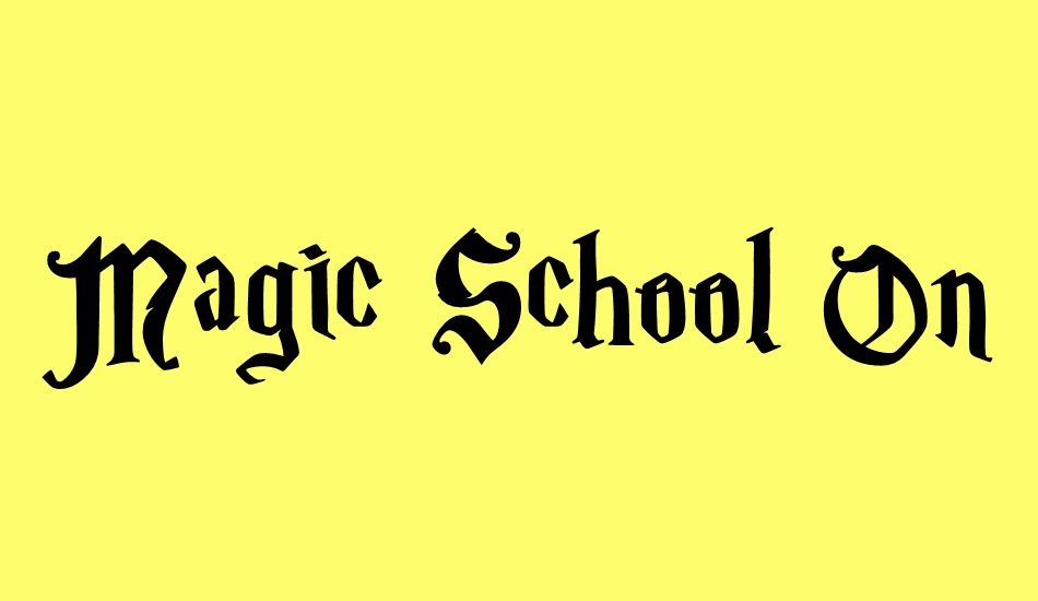 magic-school-one font big