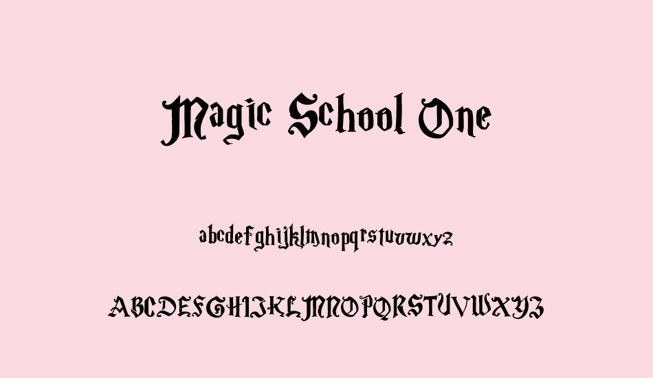 magic-school-one font