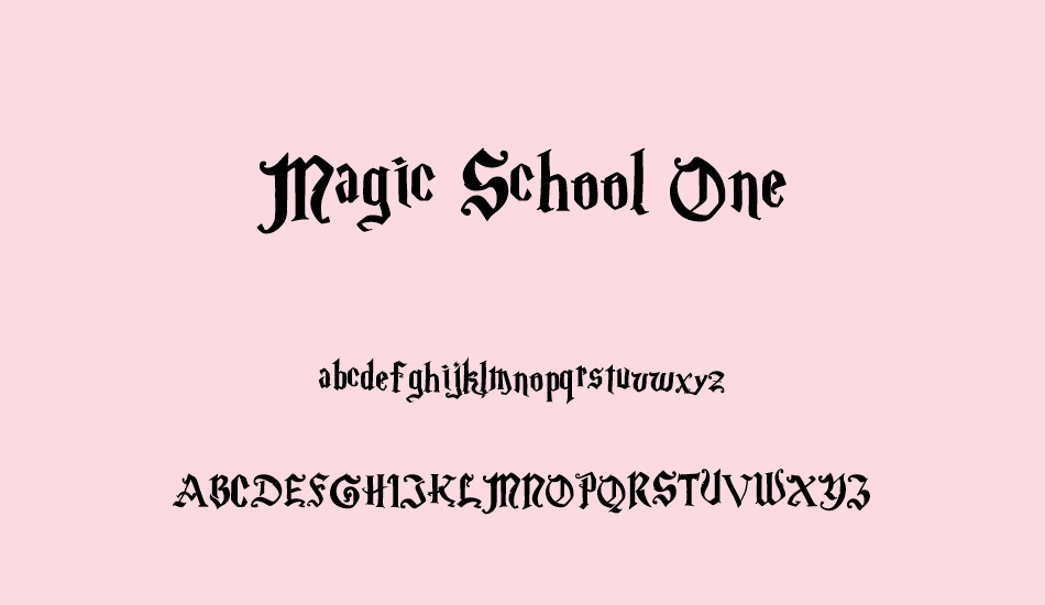 magic-school-one font