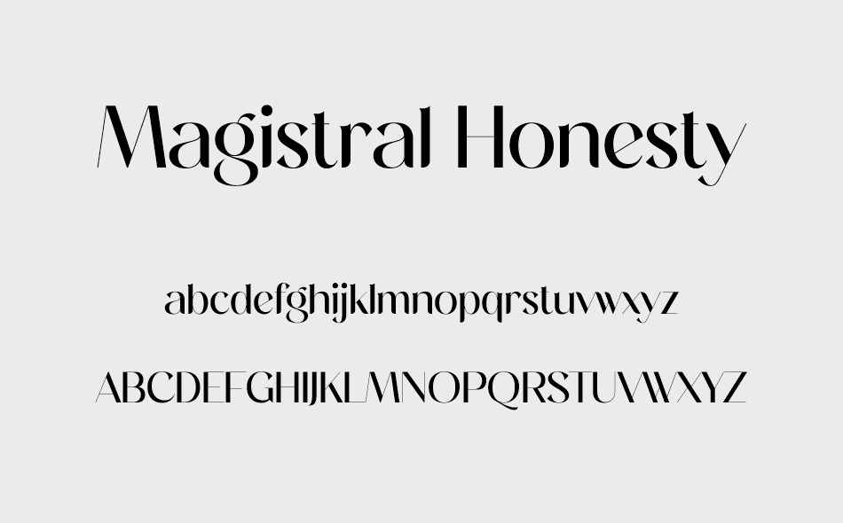 Magistral Honesty font