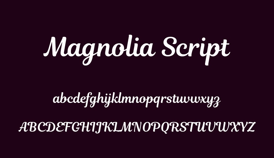 magnolia-script font