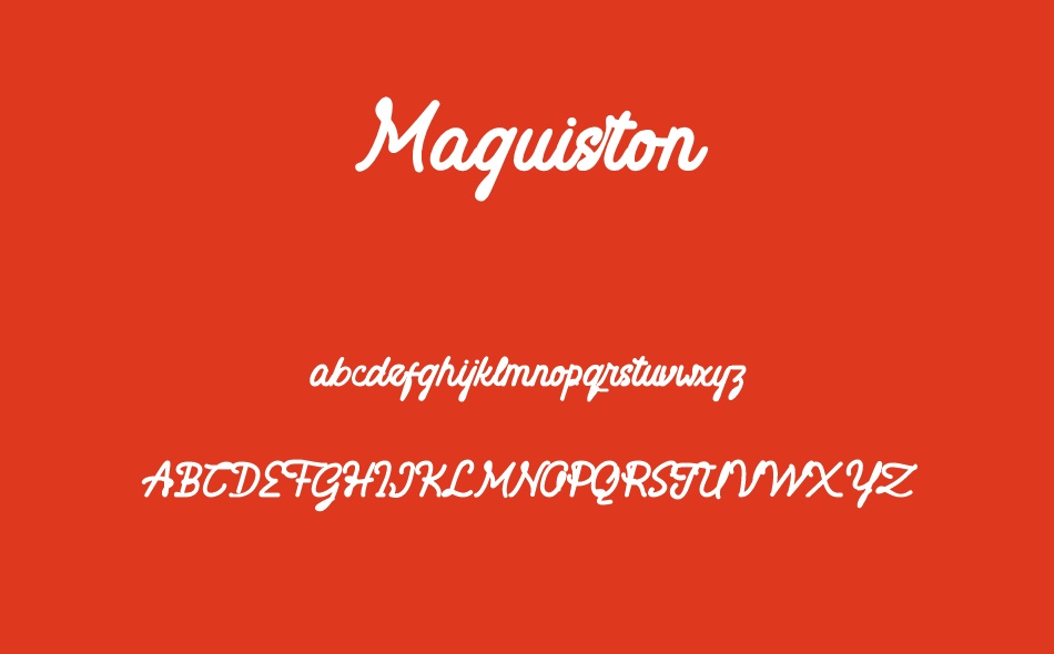 Maguiston font