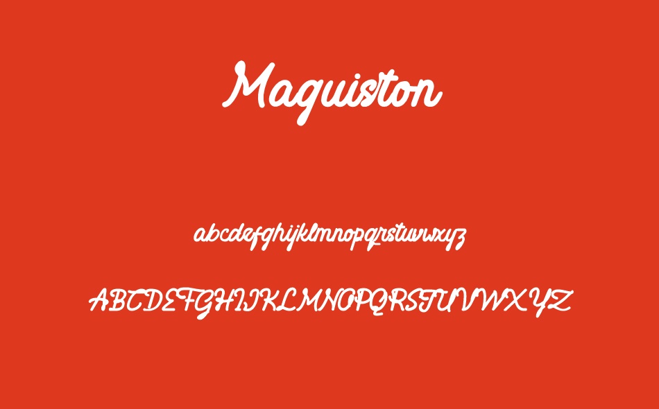 Maguiston font