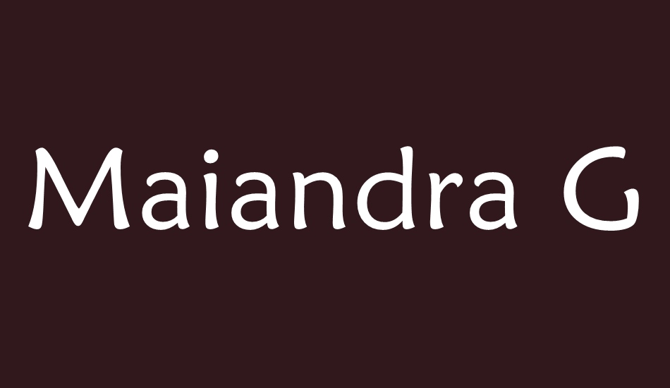 maiandra-gd font big