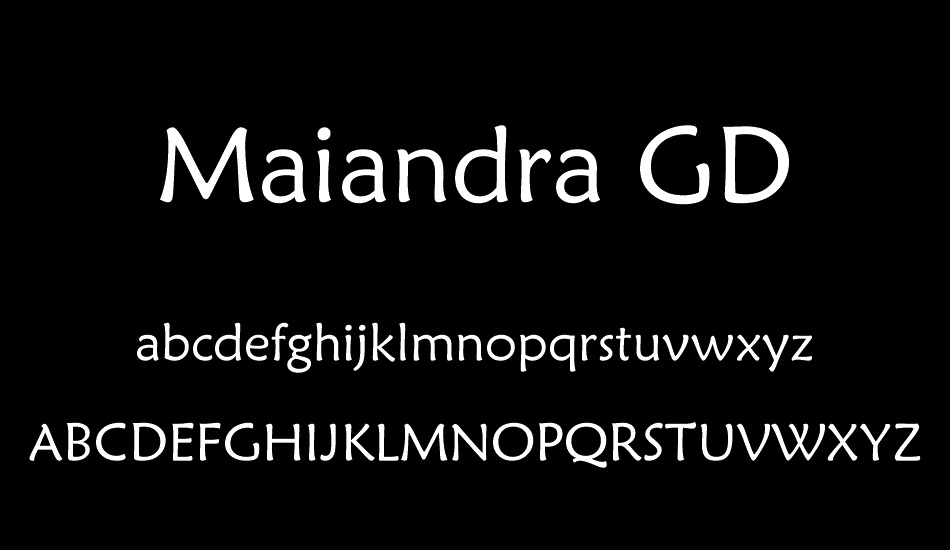maiandra-gd font