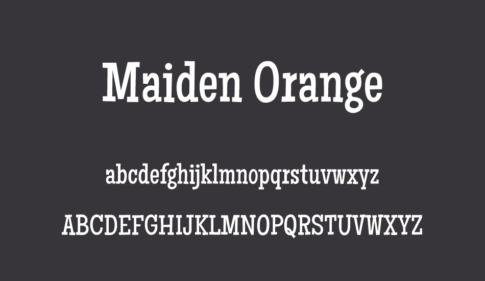 maiden-orange font