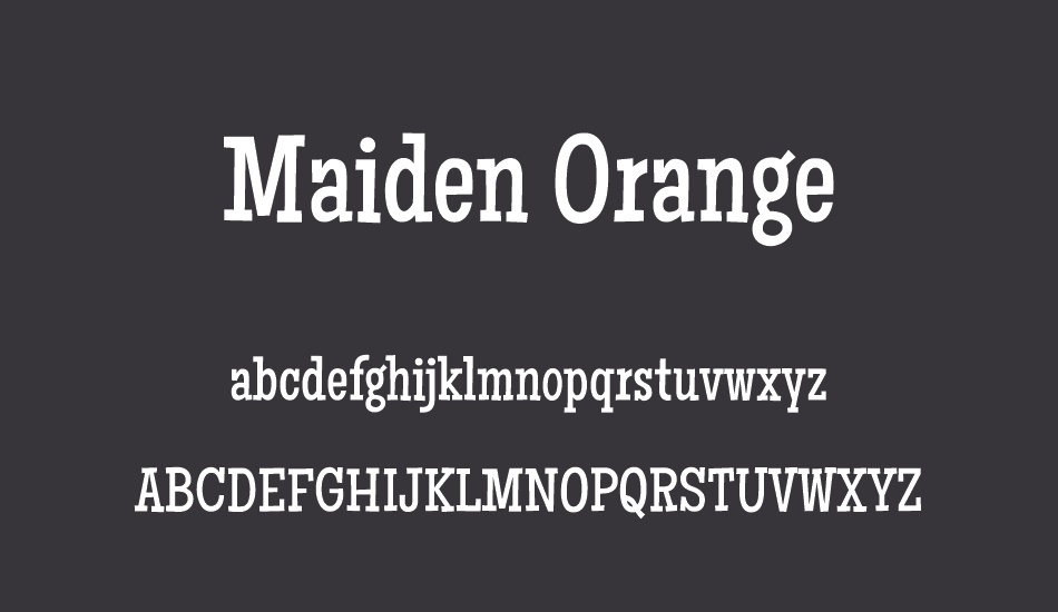maiden-orange font