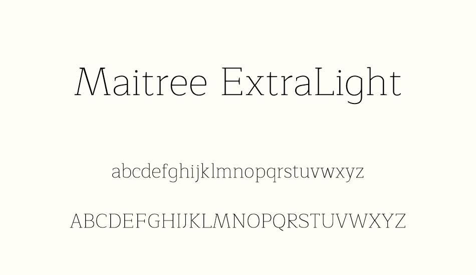 maitree-extralight font