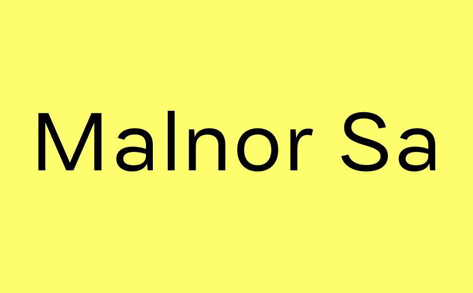 Malnor Sans font big