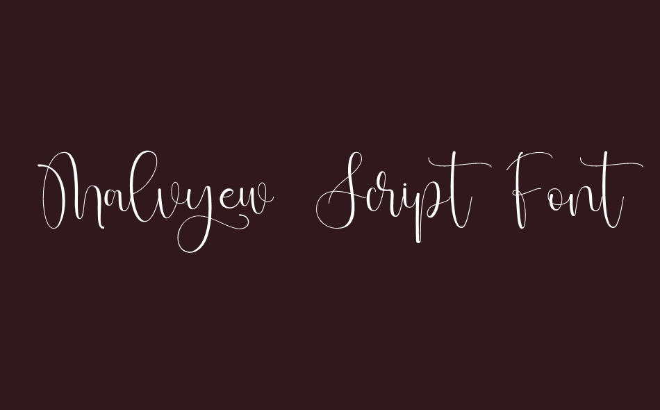 Malvyew Script font big