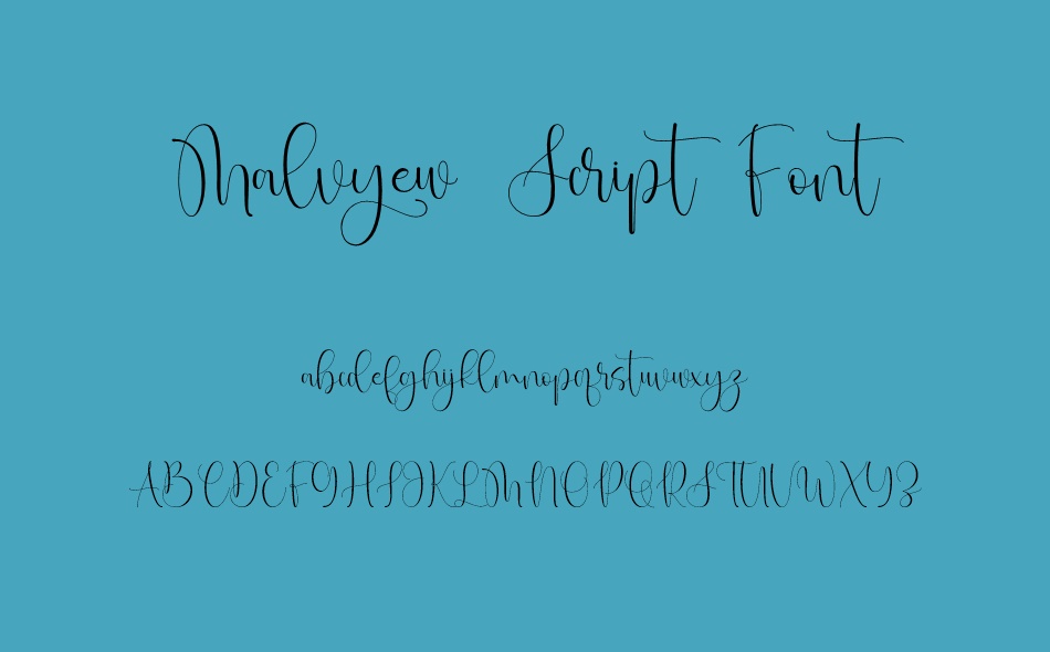 Malvyew Script font