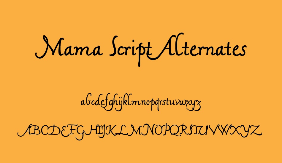 mama-script-alternates font