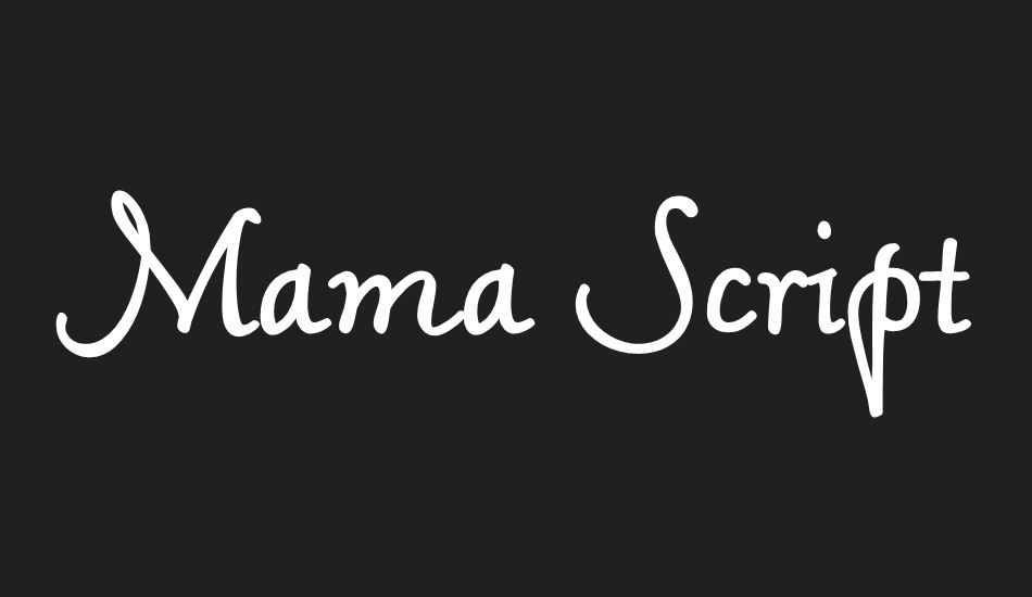 mama-script font big