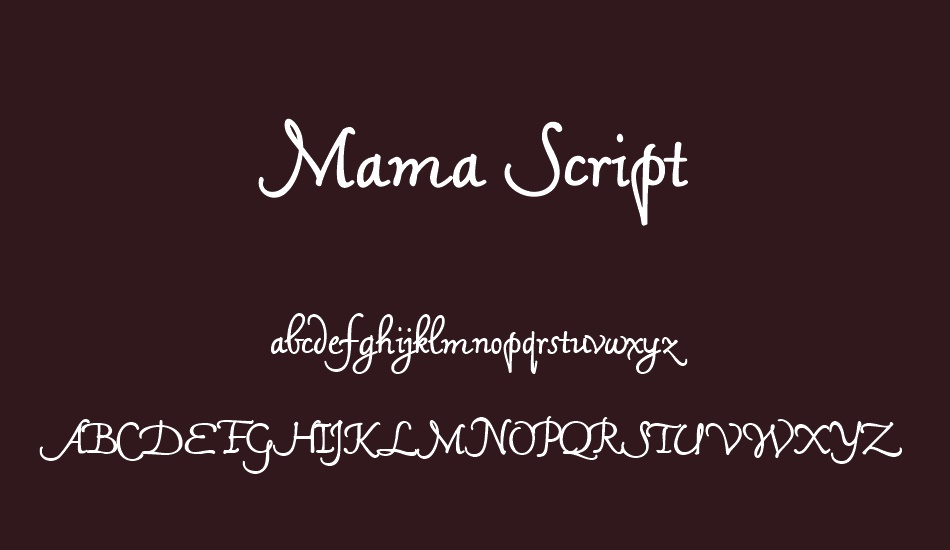 mama-script font