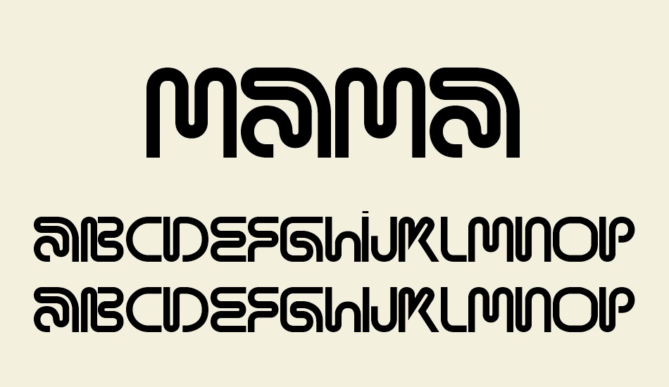 mama font