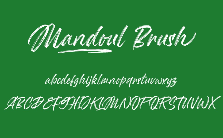 Mandoul Brush font