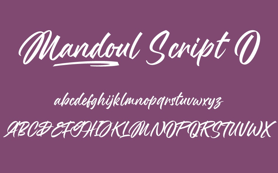 Mandoul Script font