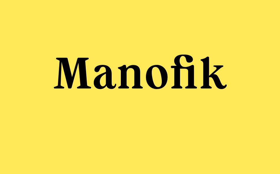 Manofik font big