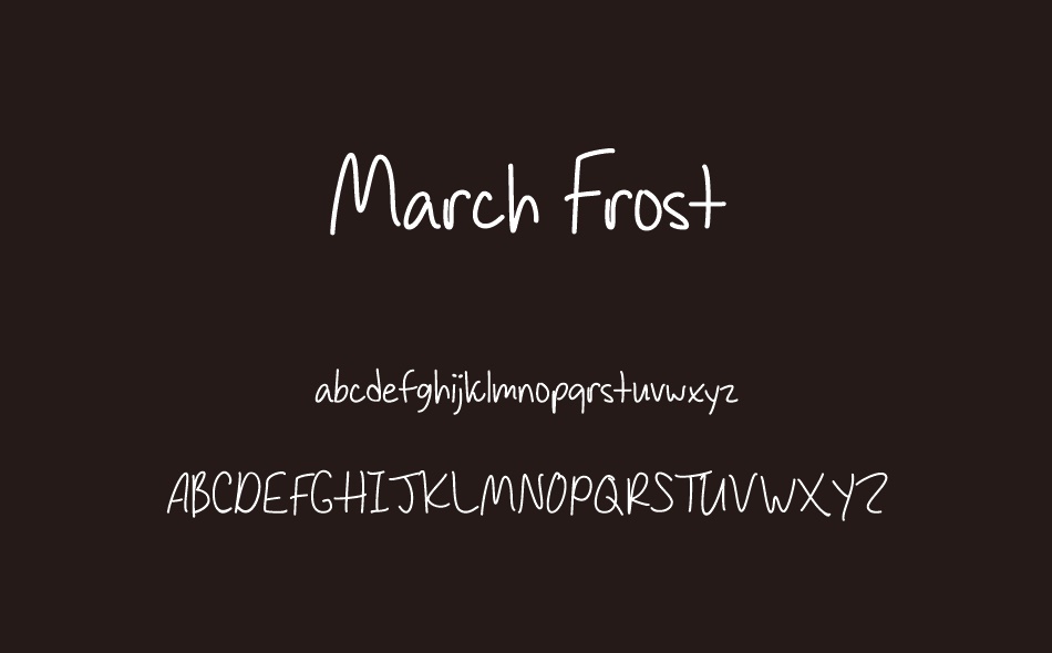 March Frost font