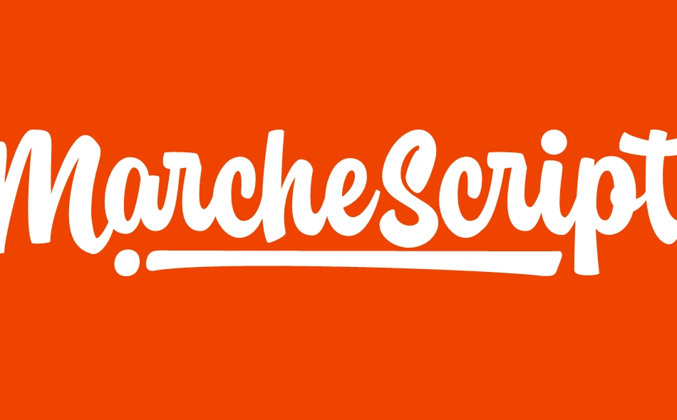 Marche Script font big