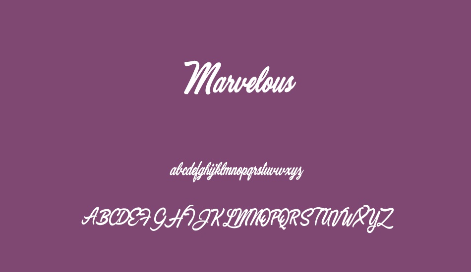 marvelous-personal-use font