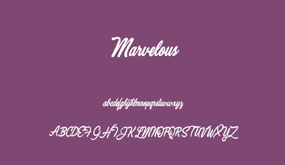 marvelous-personal-use font