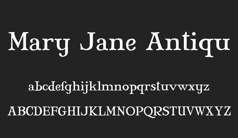 mary-jane-antique font