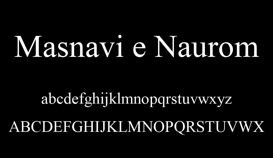 masnavi-e-nauromane font